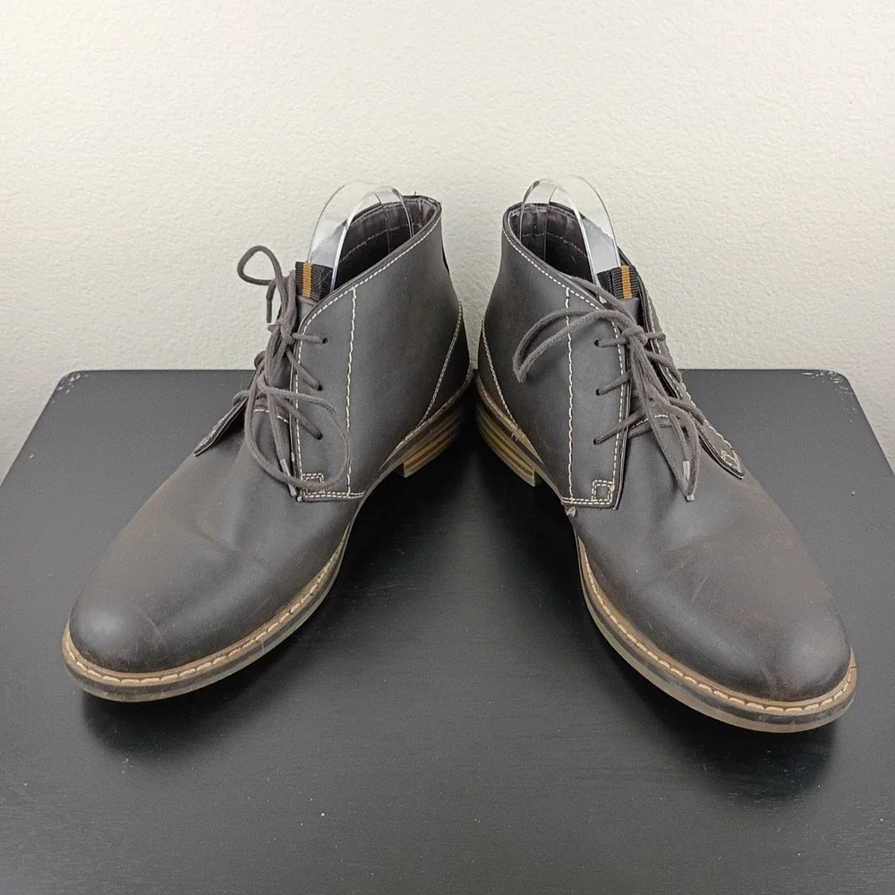 Report 2 Andrew Mens Dark Brown Chukka Boots Lace Up Ankle Boot 8M 27940211
